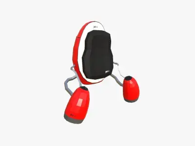 Jetpack Low Poly I02 - SciFi Character Design Low-poly 3D model