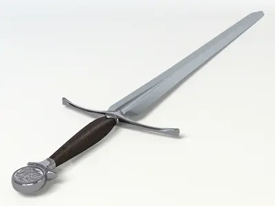 Medieval sword 3D model shop
