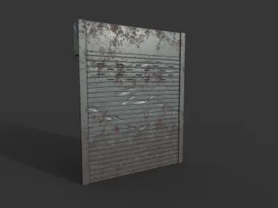 Metal industrial door Low-poly 3D model buy