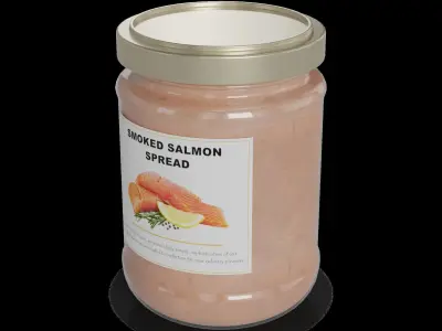 Fish spreads and pates Smoked Salmon Spread Low-poly 3D model
