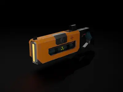SciFi plasma Gun Low-poly 3D model