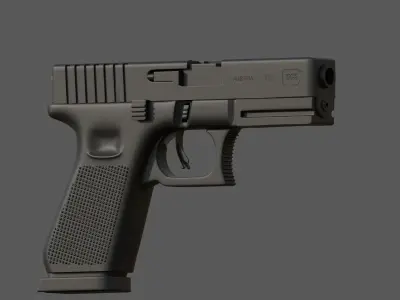 Han Gun Low-poly 3D model