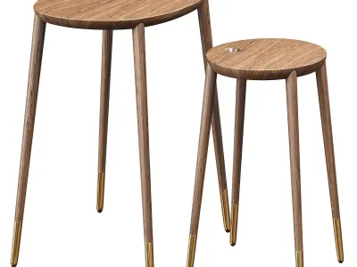 Rogers Side Coffee Tables By Porada 3D model