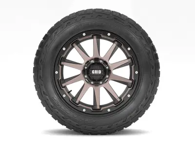 OFF ROAD WHEEL AND TIRE 4 3D model