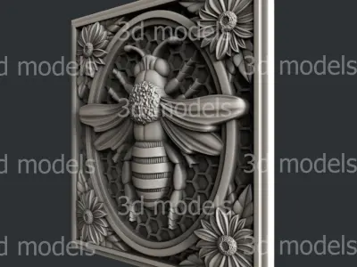 3d STL models for CNC router or 3dprinter Bee P488 3D model
