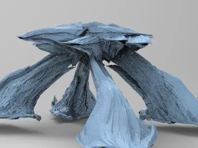 Sci fi Alien Mushroom rock 2 3D model