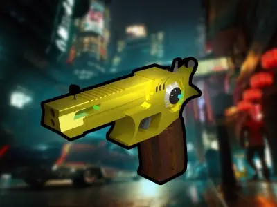 the future revolver gun 3D model