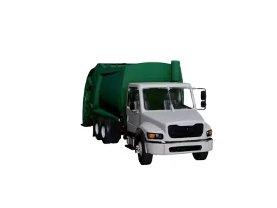 Garbage Truck Urban Sanitation Waste Service Vehicle 02 3D model
