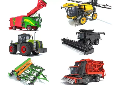 Farm Equipment Collection 3D Model Pack