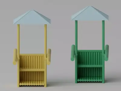 Bamboo Palanquin 3D model