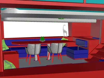 78 Feet Oyster Sailing Yacht Saloon  3D model