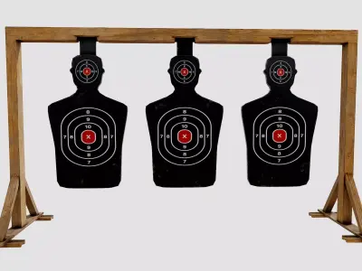 Shooting target Low-poly 3D model get