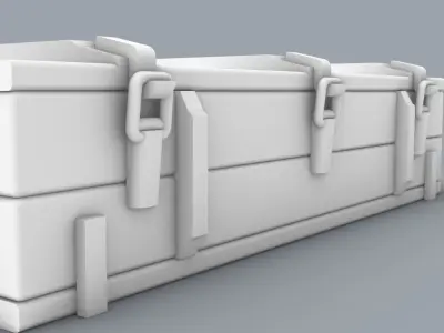 Ammunition Box Low-poly 3D model 4