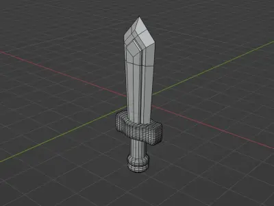 Simple Stylized Sword Low-poly 3D model