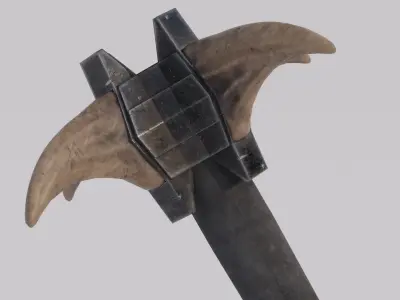 Dragon Bone Mace from Skyrim Low-poly 3D model