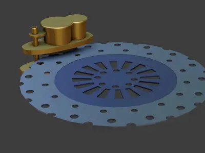 Bike Disc Brake - Caliper 3D Model Low-poly 3D model