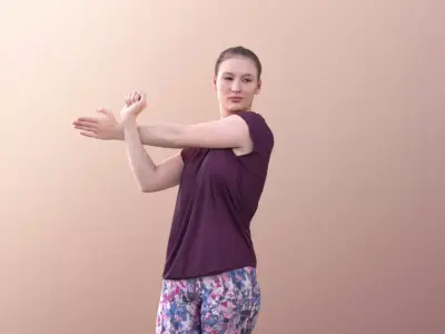 Svenja 10522 - Young Sporty Woman Stretching  3D model