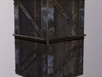 Crane Pillar Low-poly 3D model