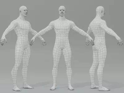Low Poly Human Base Mesh Low-poly 3D model
