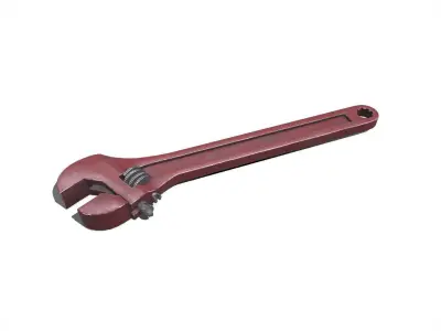 Old Wrench Free low-poly 3D model