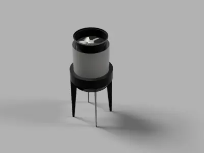 cooling tower Low-poly 3D model