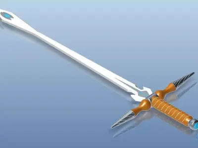 Fantasy Rune sword 3D model