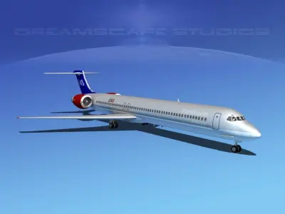 McDonnell Douglas MD80 SAS 3D model