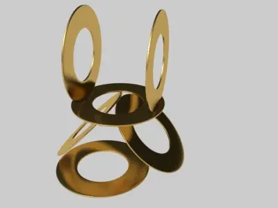 Flat Washer Low-poly 3D model