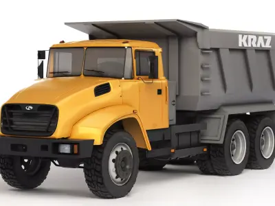 Kraz 65032 dump truck 2012 3D model
