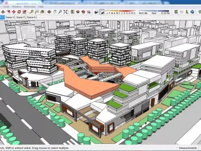Sketchup Commercial Complex B5 3D model