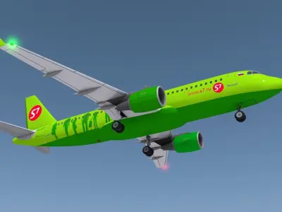 Airbus A320 livery S-7 3D model