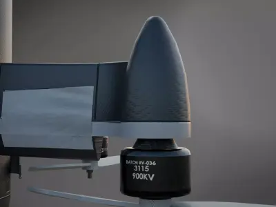 P1-Sun Ukrainian Interceptor Drone Low-poly 3D model