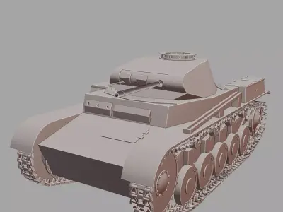 Panzer III Ausf F WWII German Medium Tank 3D Printable  3D print model