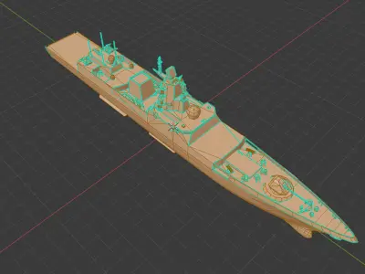 Admiral Gorshkov low poly Free low-poly 3D model