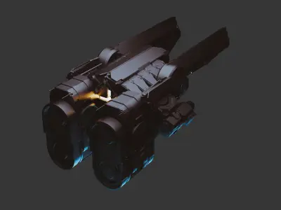 Spaceship Bizon 3D model