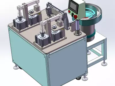 Automatic bending machine for small spindles 3D model