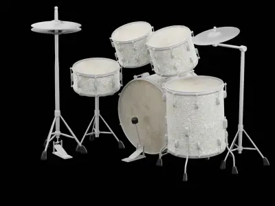 Complete Drum Set Free low-poly 3D model