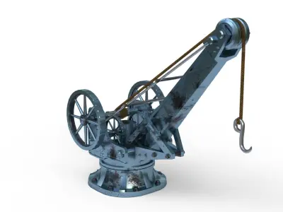 Harbor Crane Low-poly 3D model