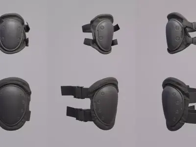 Knee Pad and Elbow Pad - PBR  Low-poly 3D model