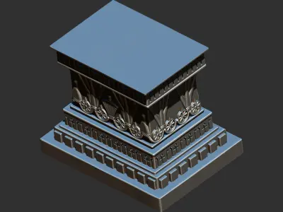 Egyptian Pharaoh Bust Base 3D print model