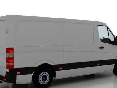 Mercedes Benz Sprinter L2H1 2009 Cargo UK 3D model