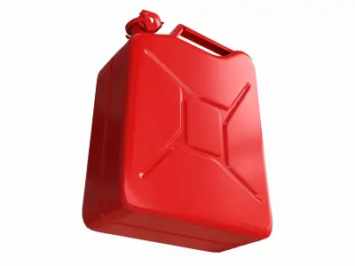 Classic metal jerry can 03 Red 3D model