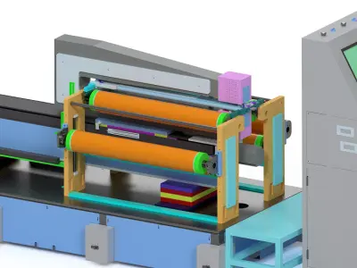 Laser Online Thickness Measurement for Battery Electrode Sheet 3D model