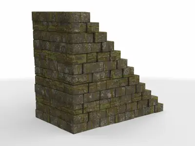 set architecture stairs 03 3D model