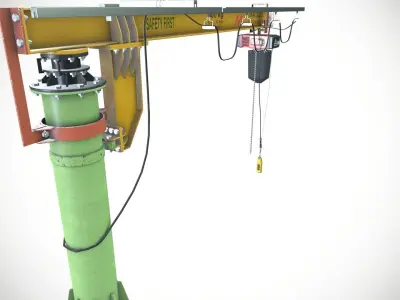 JIB Crane Low-poly 3D model