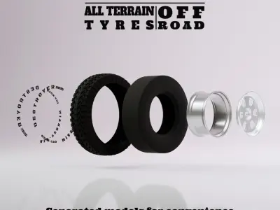 Destroyer Off Road Tyre 3D model