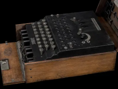 Enigma Machine Low-poly 3D model