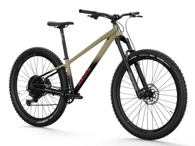 MTB hardtail in mud black Low-poly 3D model