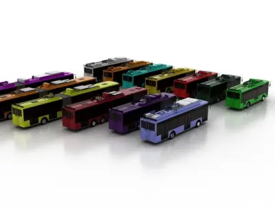 Trolleybus Bogdan T501-901 Serial Line Low 3D Model Pack