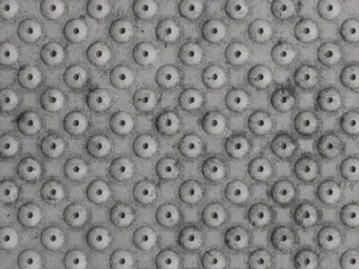 Industrial Metal Treadplate Large Studs PBR Seamless Texture